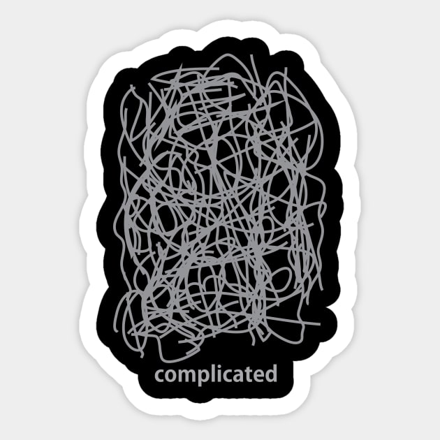 complicated Sticker by MBshirtsboutique